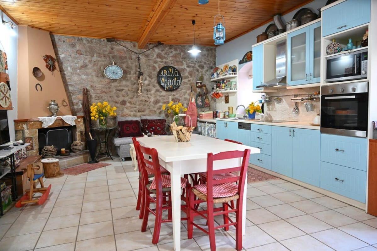 Kalavrita Winter Retreat - Homely Spacious Chalet Áno Vlasía Kültér fotó